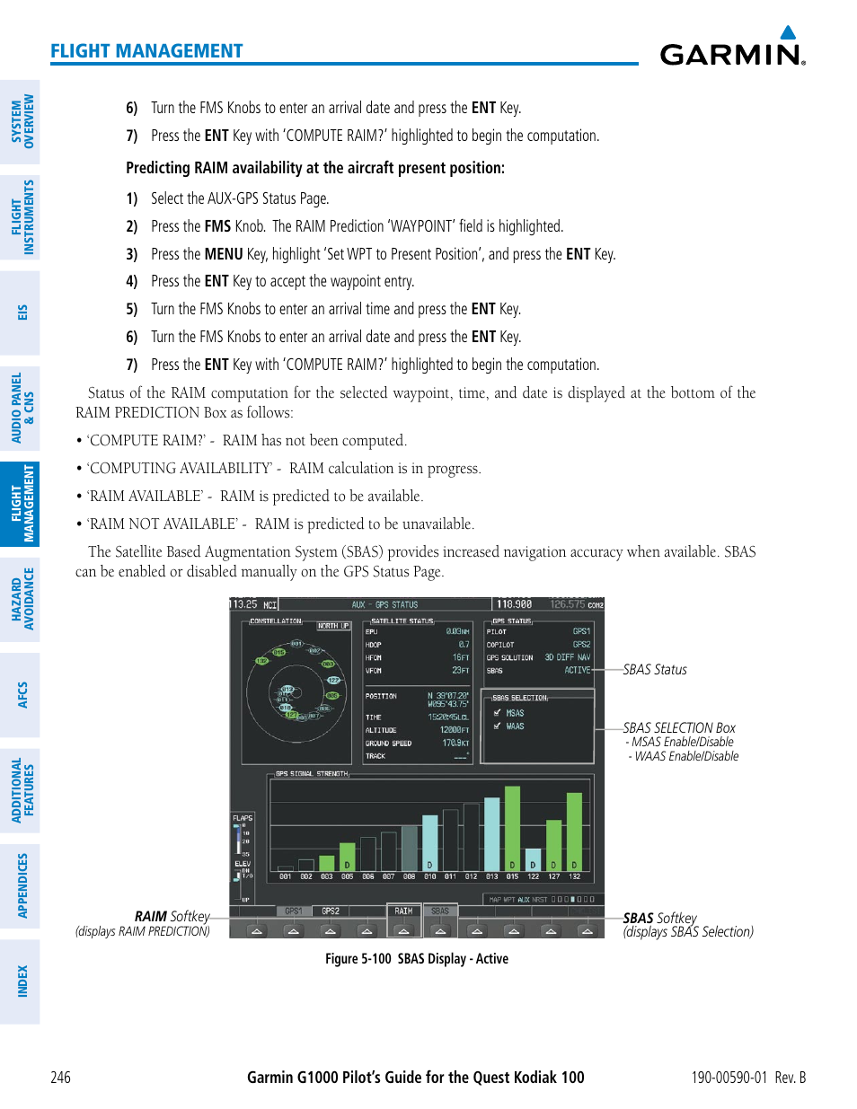 Flight management | Garmin G1000 Quest Kodiak User Manual | Page 258 / 476