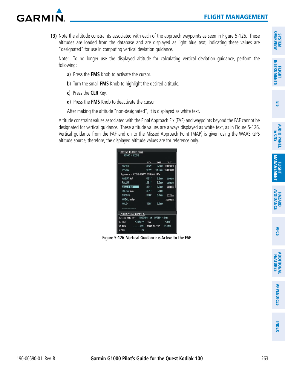 Flight management | Garmin G1000 Quest Kodiak User Manual | Page 275 / 476