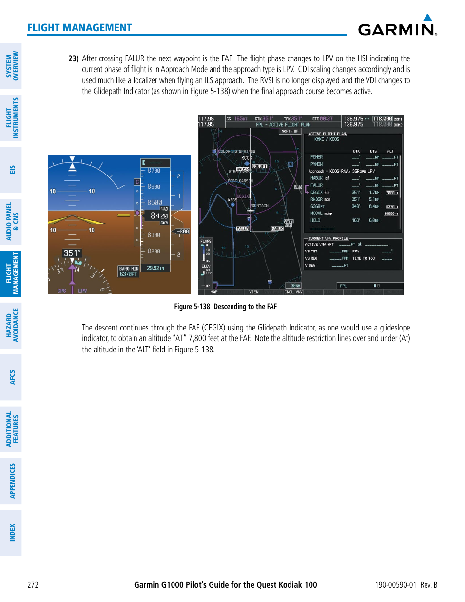 Flight management | Garmin G1000 Quest Kodiak User Manual | Page 284 / 476