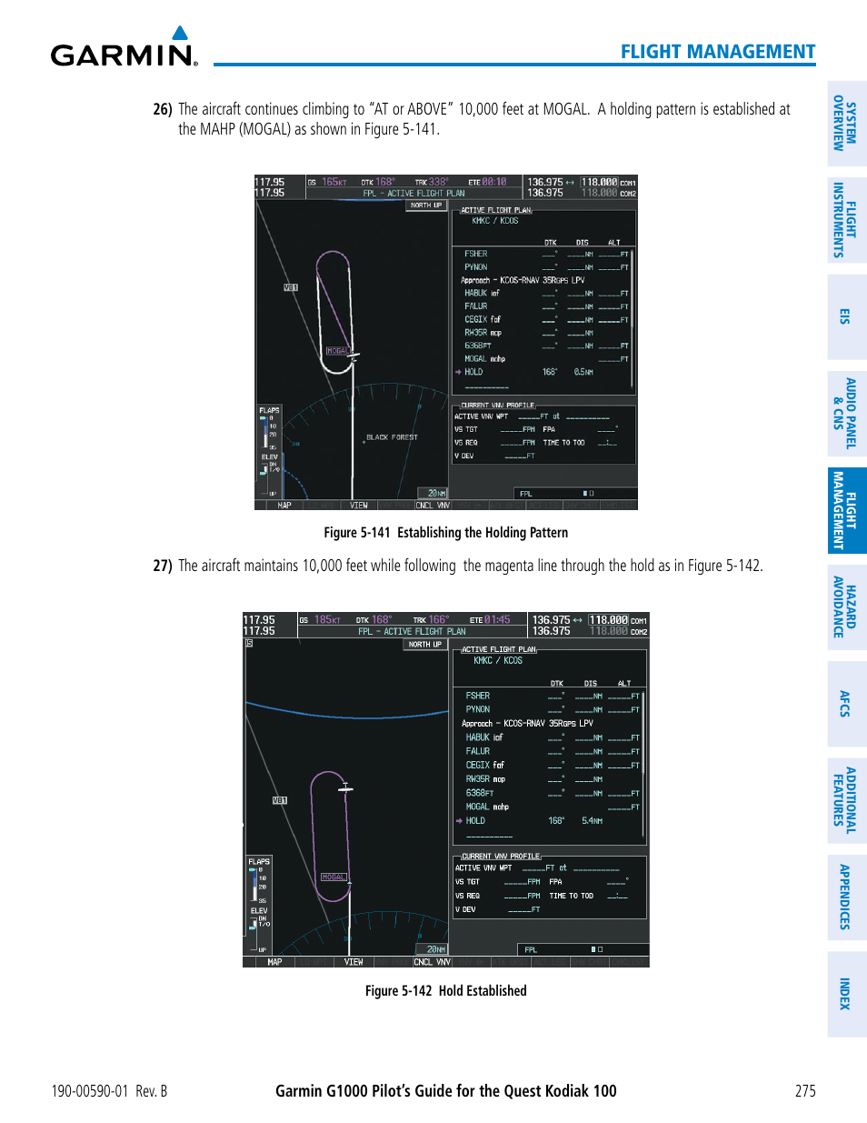 Flight management | Garmin G1000 Quest Kodiak User Manual | Page 287 / 476