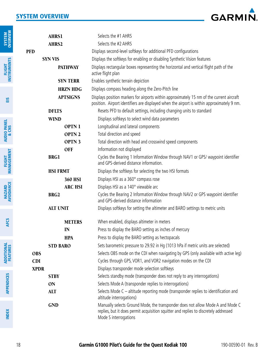 System overview | Garmin G1000 Quest Kodiak User Manual | Page 30 / 476