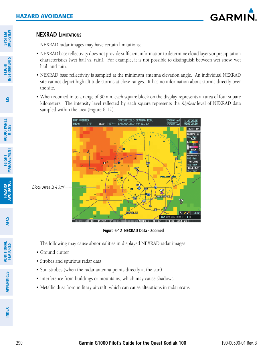 Hazard avoidance nexrad l | Garmin G1000 Quest Kodiak User Manual | Page 302 / 476