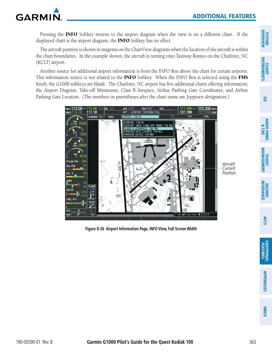 Additional features | Garmin G1000 Quest Kodiak User Manual | Page 375 / 476
