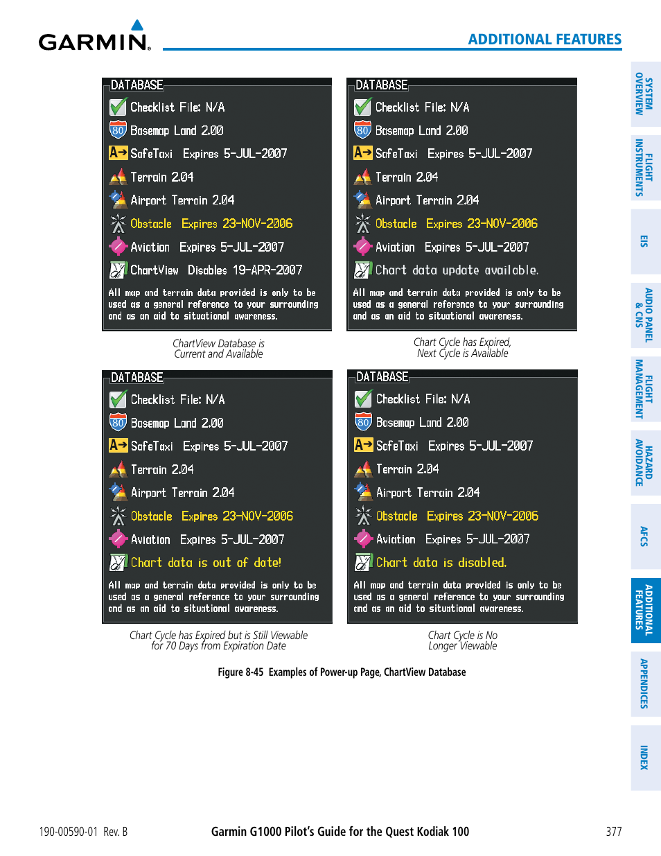 Additional features | Garmin G1000 Quest Kodiak User Manual | Page 389 / 476