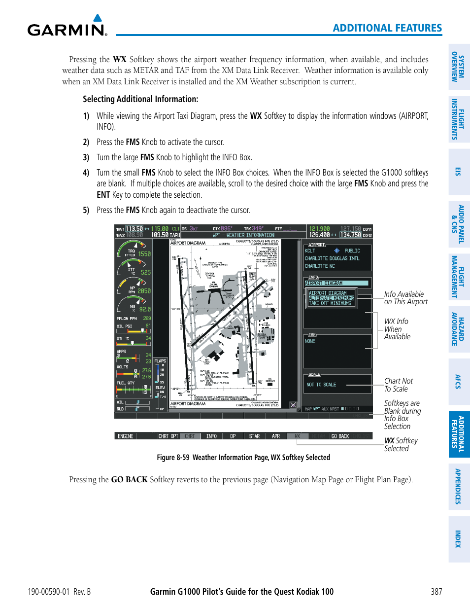 Additional features | Garmin G1000 Quest Kodiak User Manual | Page 399 / 476