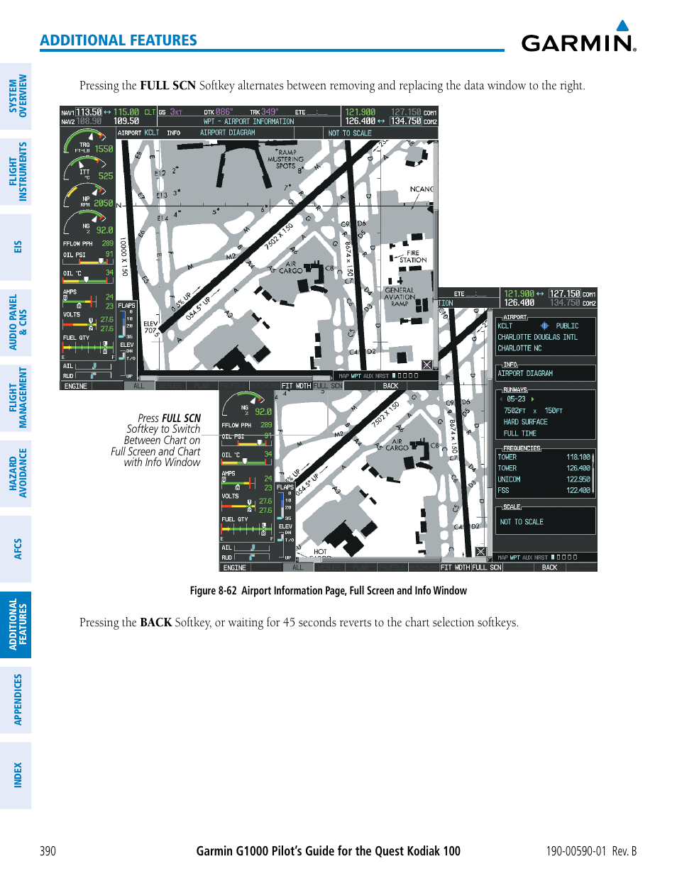 Additional features | Garmin G1000 Quest Kodiak User Manual | Page 402 / 476