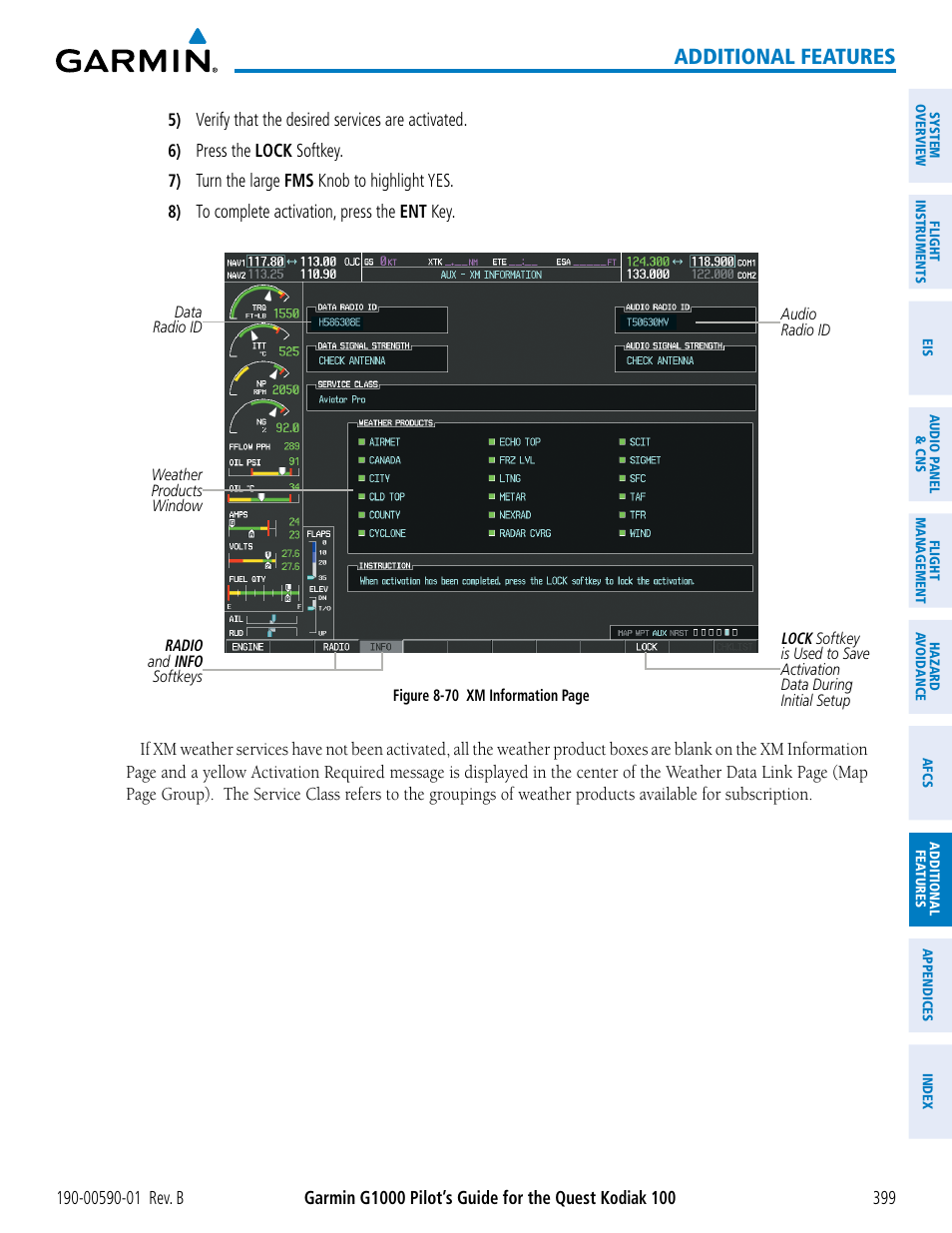 Additional features | Garmin G1000 Quest Kodiak User Manual | Page 411 / 476