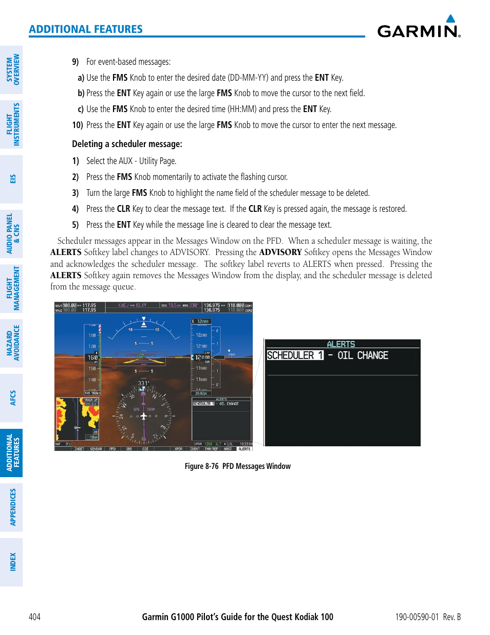 Additional features | Garmin G1000 Quest Kodiak User Manual | Page 416 / 476