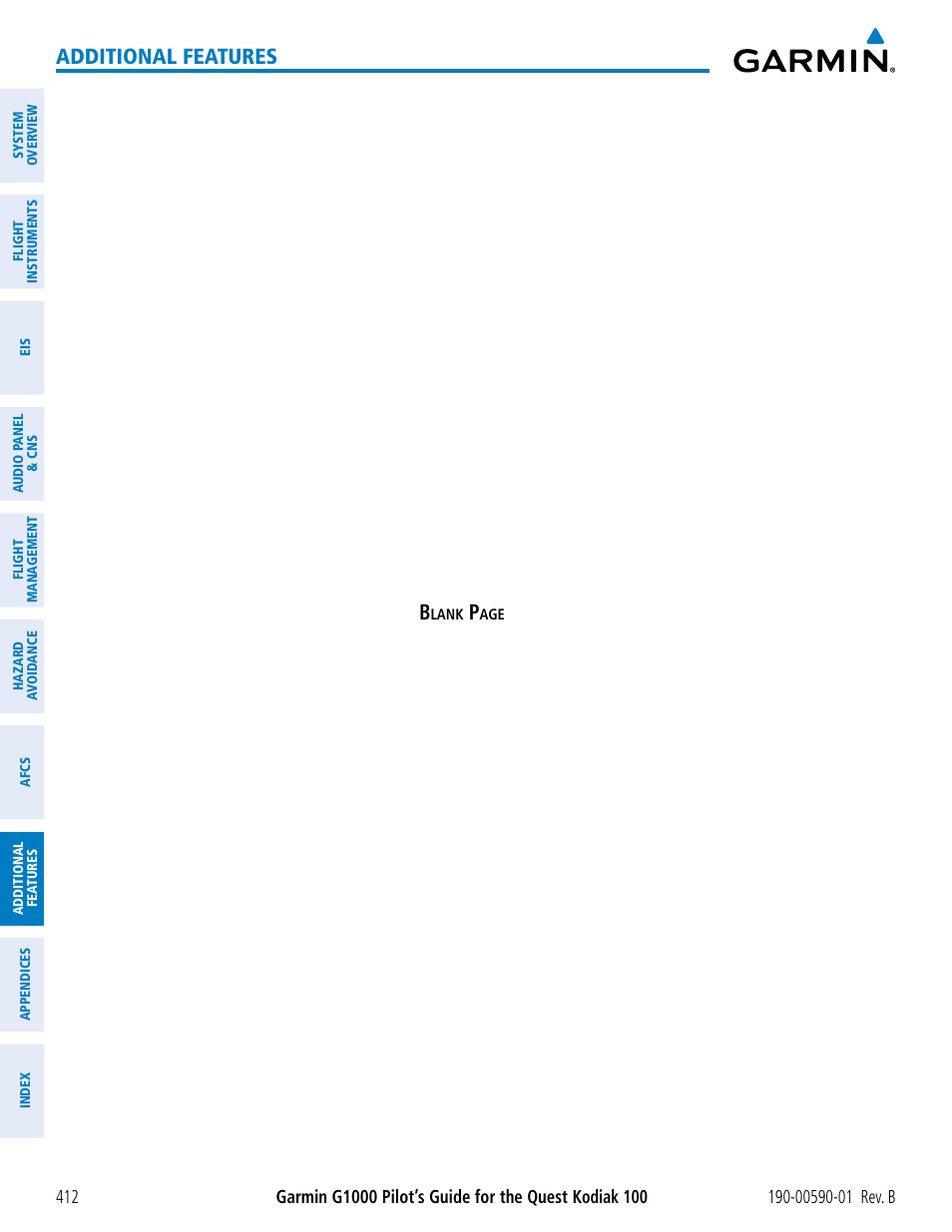 Additional features | Garmin G1000 Quest Kodiak User Manual | Page 424 / 476