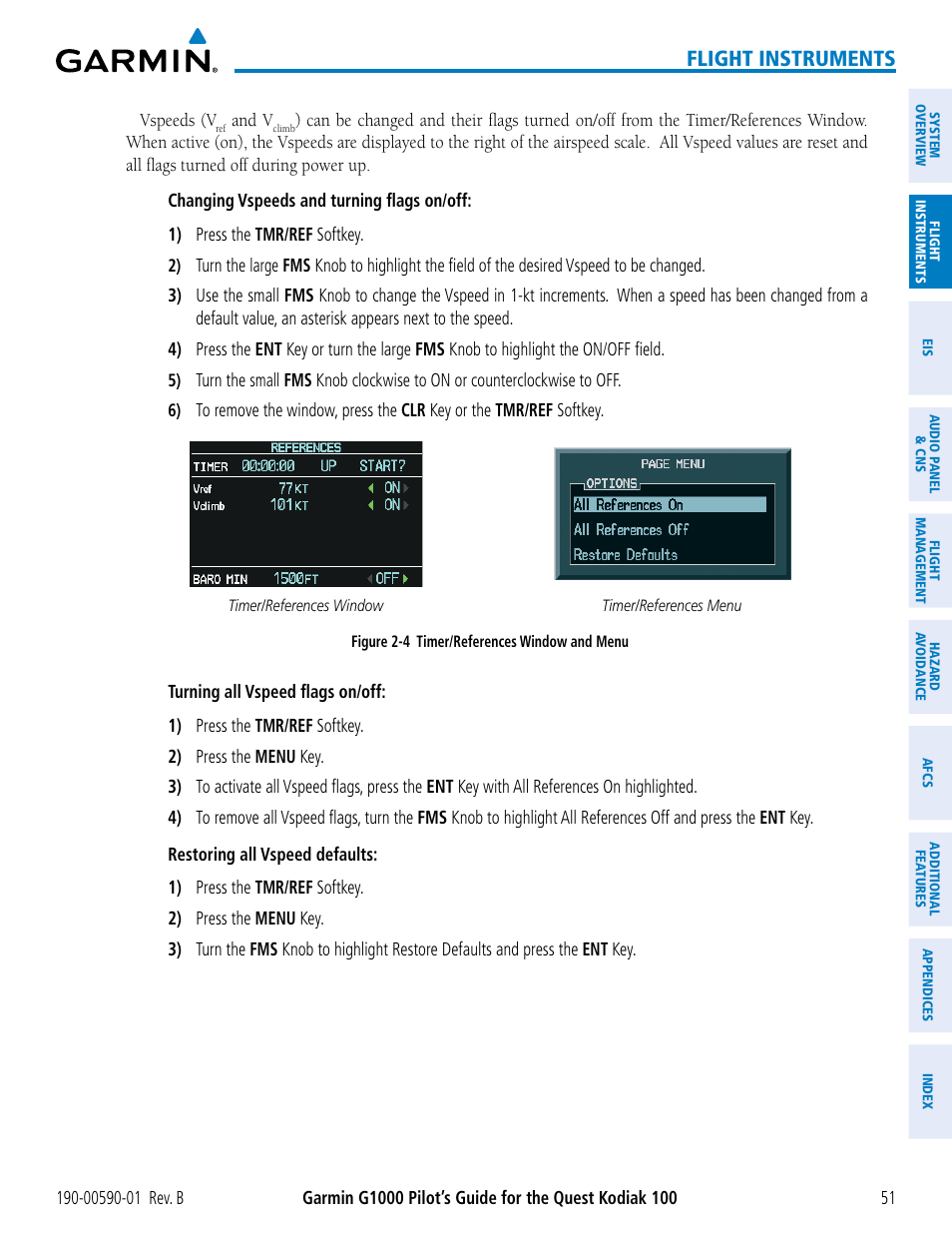 Flight instruments | Garmin G1000 Quest Kodiak User Manual | Page 63 / 476