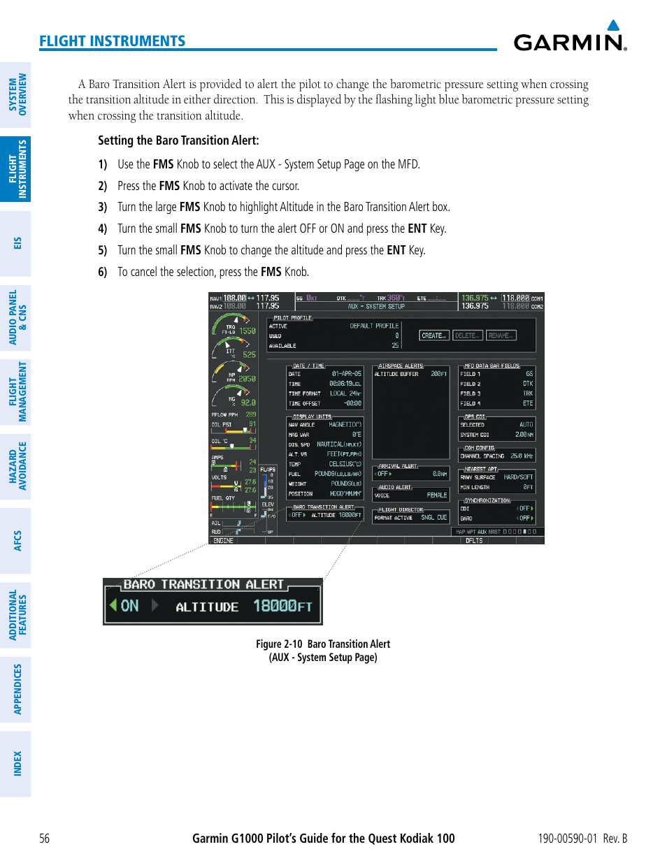 Flight instruments | Garmin G1000 Quest Kodiak User Manual | Page 68 / 476