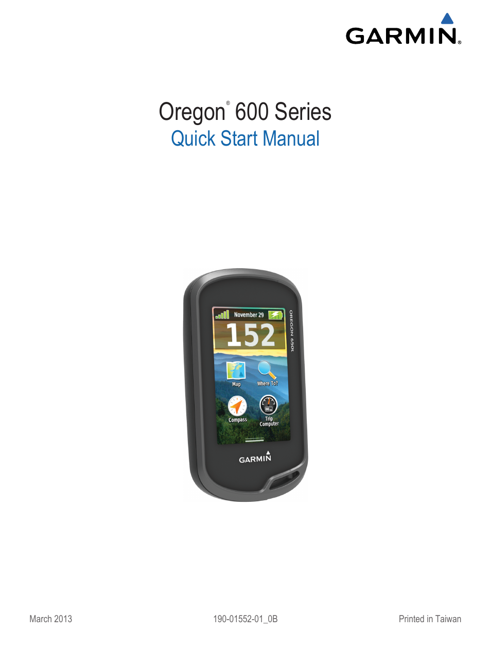 Garmin Oregon 650t User Manual | 6 pages