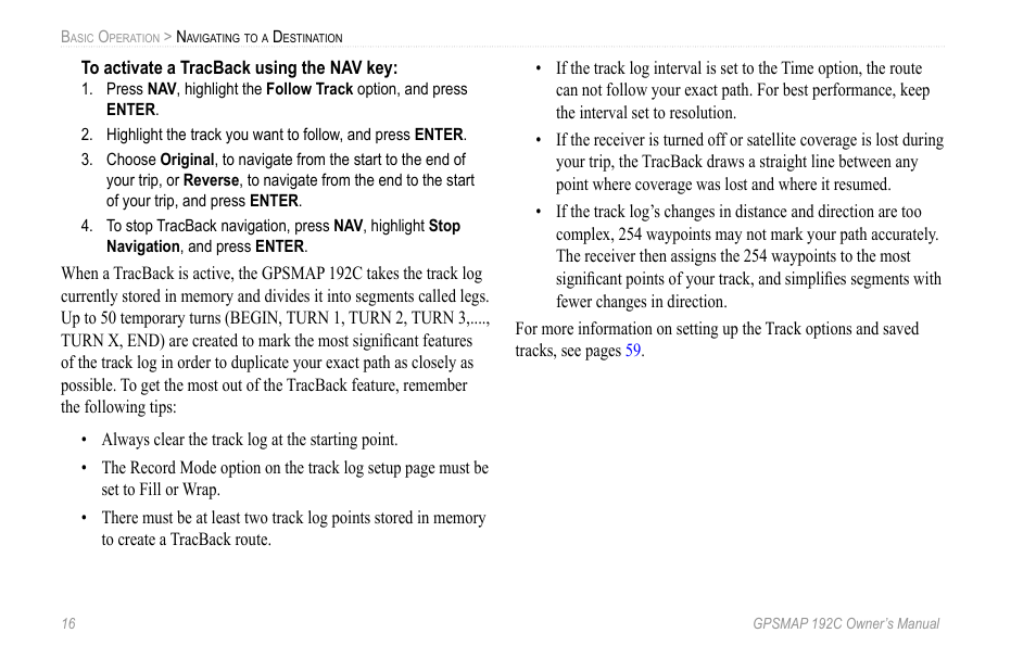 Garmin GPSMAP 192C User Manual | Page 22 / 124