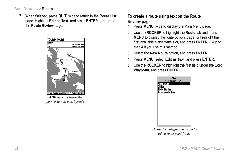 Garmin GPSMAP 192C User Manual | Page 24 / 124