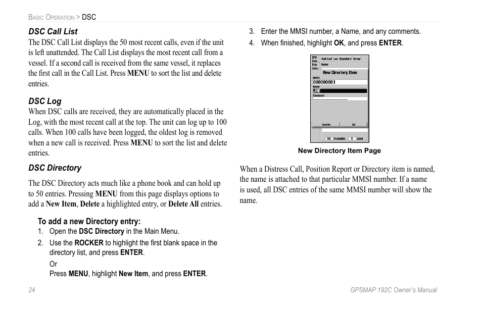 Garmin GPSMAP 192C User Manual | Page 30 / 124