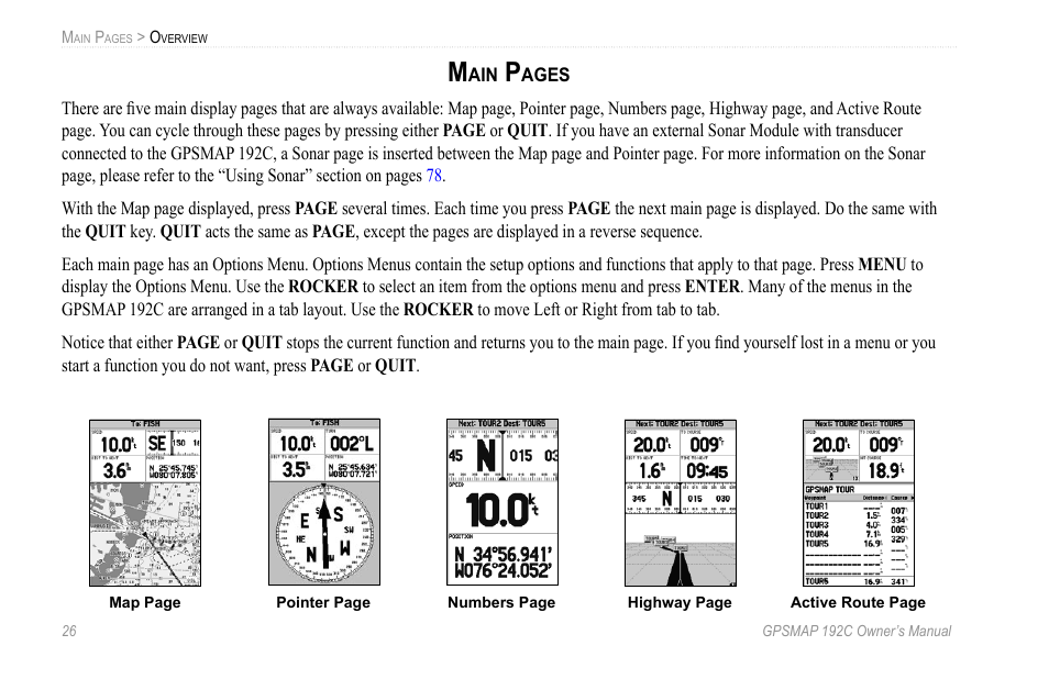 Garmin GPSMAP 192C User Manual | Page 32 / 124