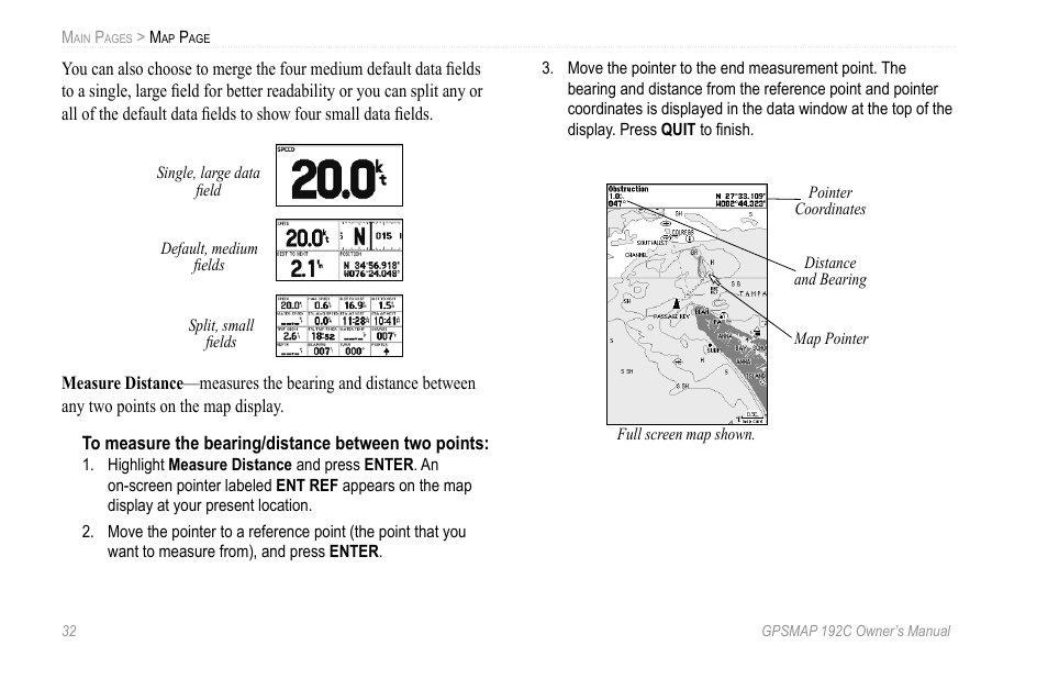 Garmin GPSMAP 192C User Manual | Page 38 / 124