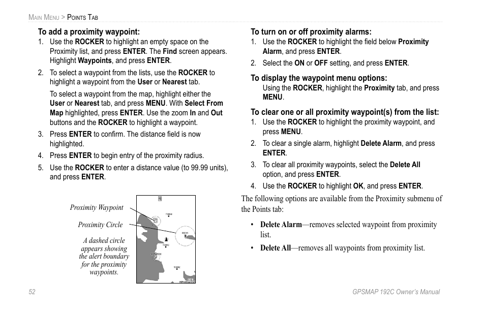 Garmin GPSMAP 192C User Manual | Page 58 / 124