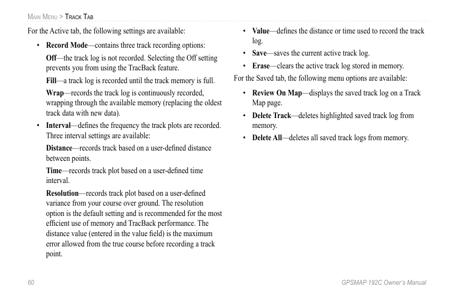 Garmin GPSMAP 192C User Manual | Page 66 / 124