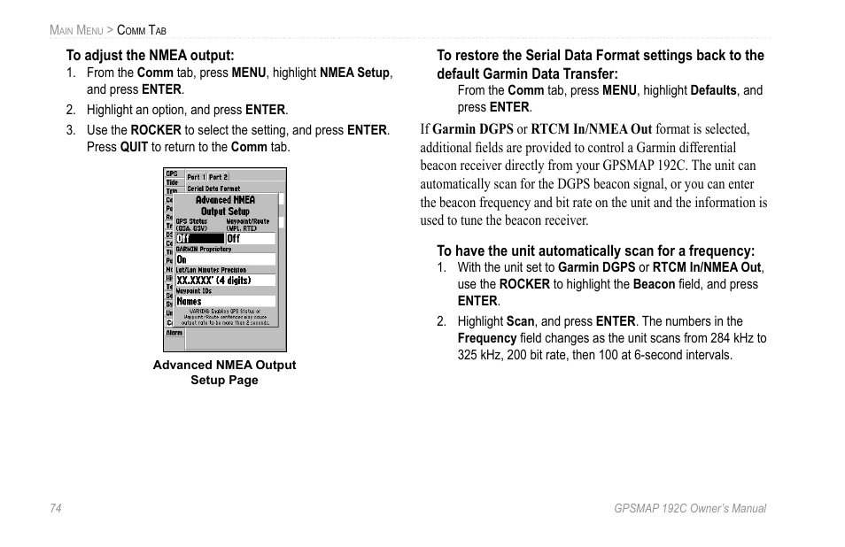 Garmin GPSMAP 192C User Manual | Page 80 / 124