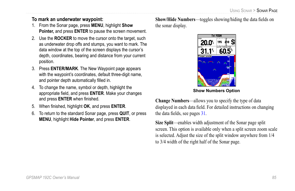 Garmin GPSMAP 192C User Manual | Page 91 / 124