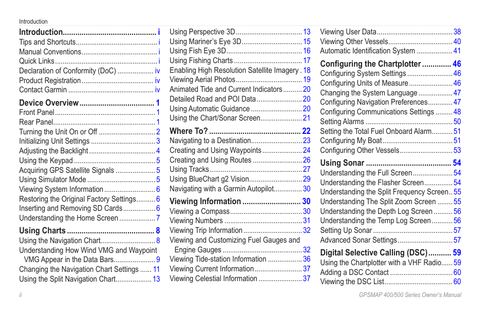 Garmin GPSMAP 546s User Manual | Page 4 / 78