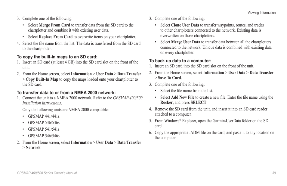 Garmin GPSMAP 546s User Manual | Page 45 / 78