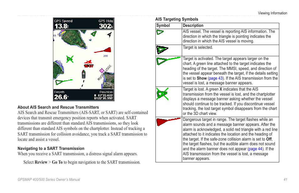 Automatic identification system | Garmin GPSMAP 546s User Manual | Page 47 / 78