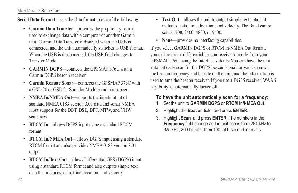 Garmin GPSMAP 376C User Manual | Page 100 / 152