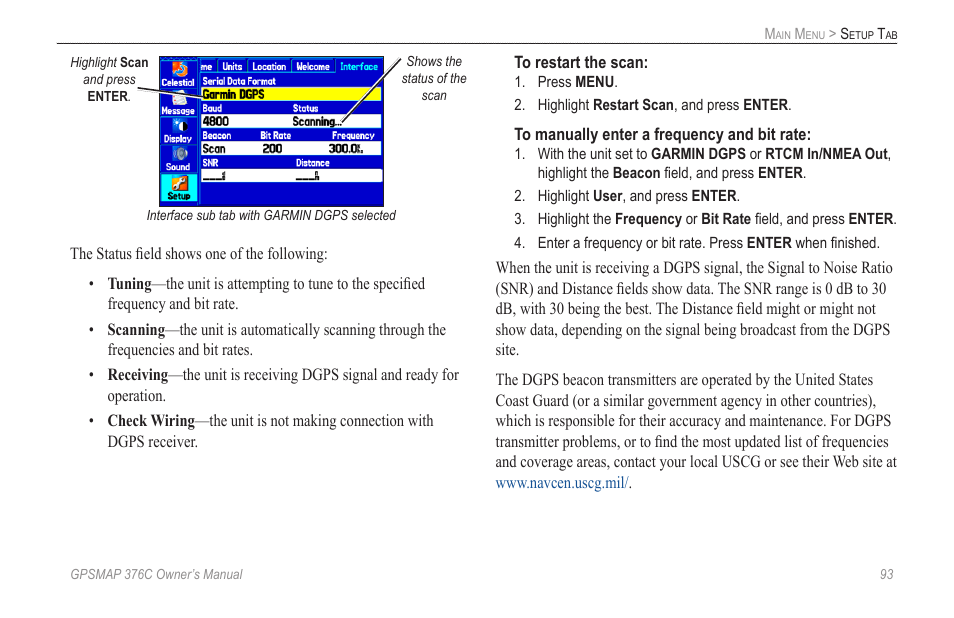 Garmin GPSMAP 376C User Manual | Page 101 / 152