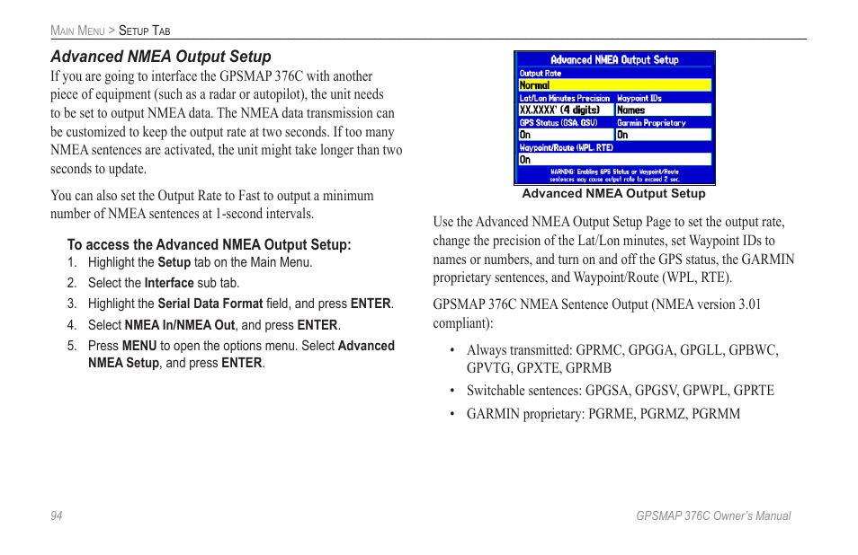 Garmin GPSMAP 376C User Manual | Page 102 / 152