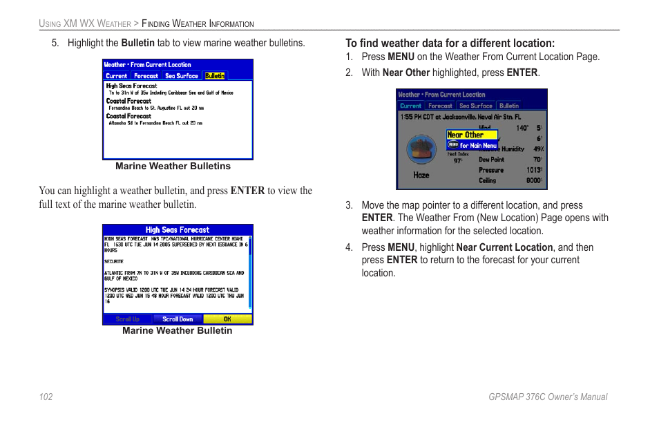 Garmin GPSMAP 376C User Manual | Page 110 / 152