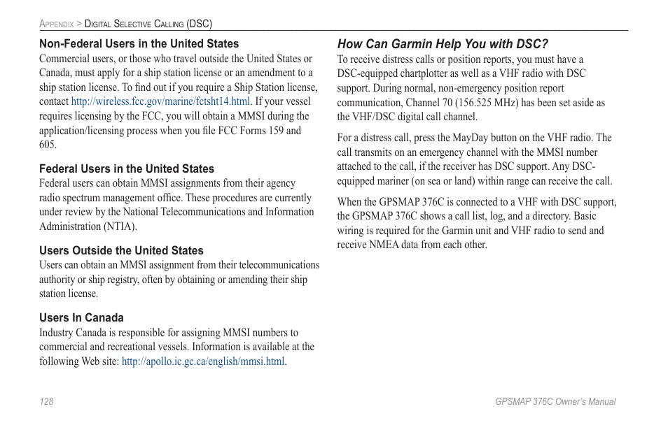 Garmin GPSMAP 376C User Manual | Page 136 / 152