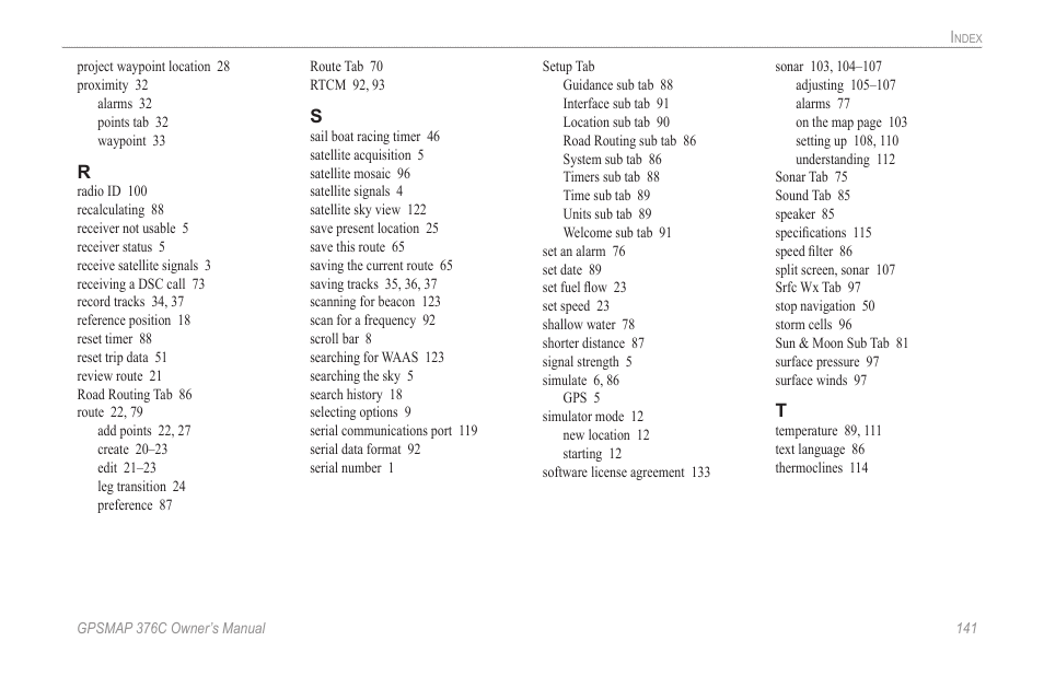 Garmin GPSMAP 376C User Manual | Page 149 / 152