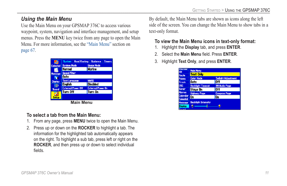 Garmin GPSMAP 376C User Manual | Page 19 / 152