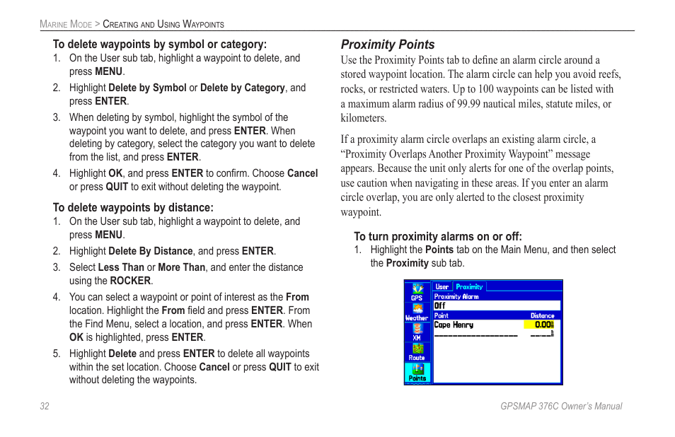 Garmin GPSMAP 376C User Manual | Page 40 / 152