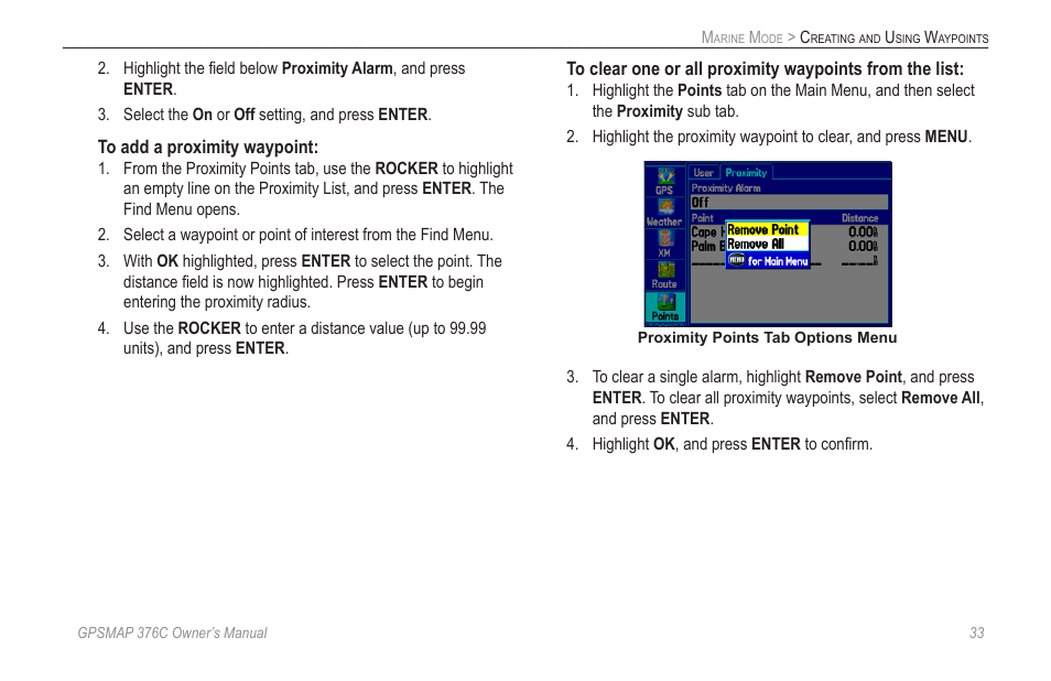 Garmin GPSMAP 376C User Manual | Page 41 / 152