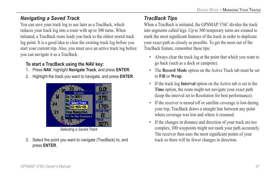 Garmin GPSMAP 376C User Manual | Page 45 / 152