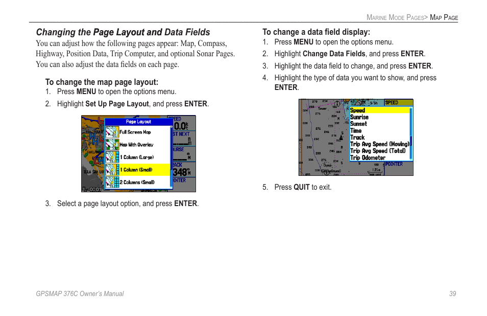 Garmin GPSMAP 376C User Manual | Page 47 / 152