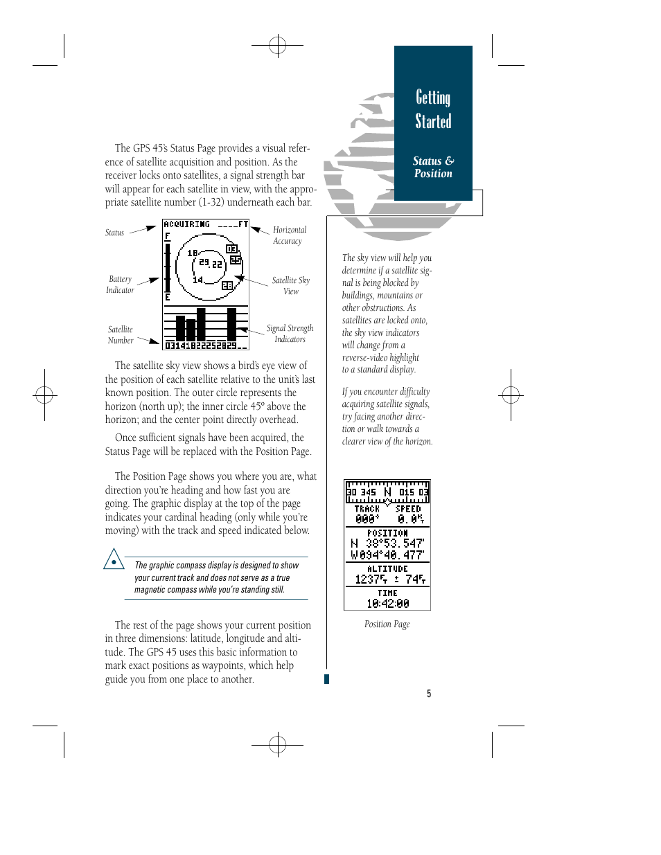 Getting started | Garmin GPS 45 User Manual | Page 13 / 70