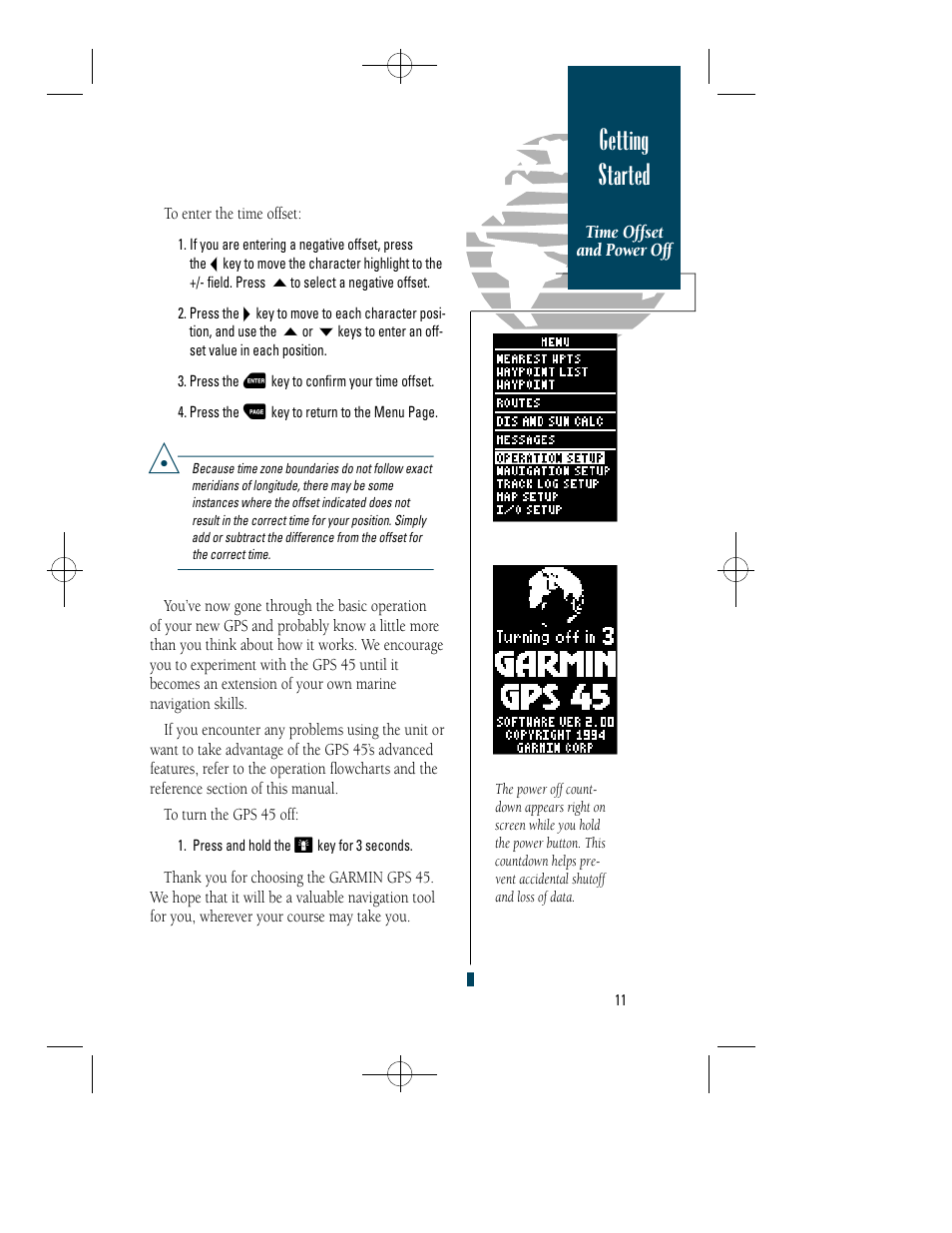 Getting started | Garmin GPS 45 User Manual | Page 19 / 70