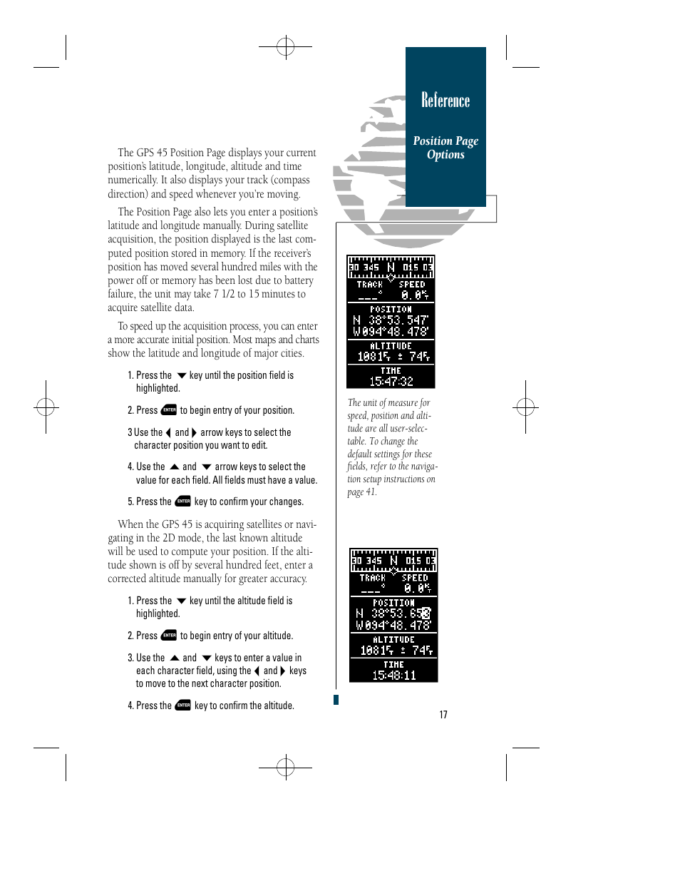 Reference | Garmin GPS 45 User Manual | Page 25 / 70