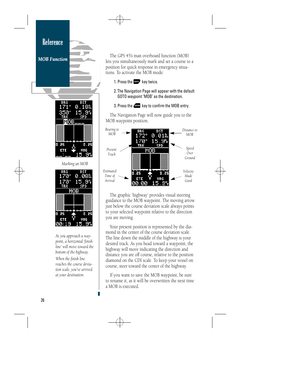 Reference | Garmin GPS 45 User Manual | Page 34 / 70