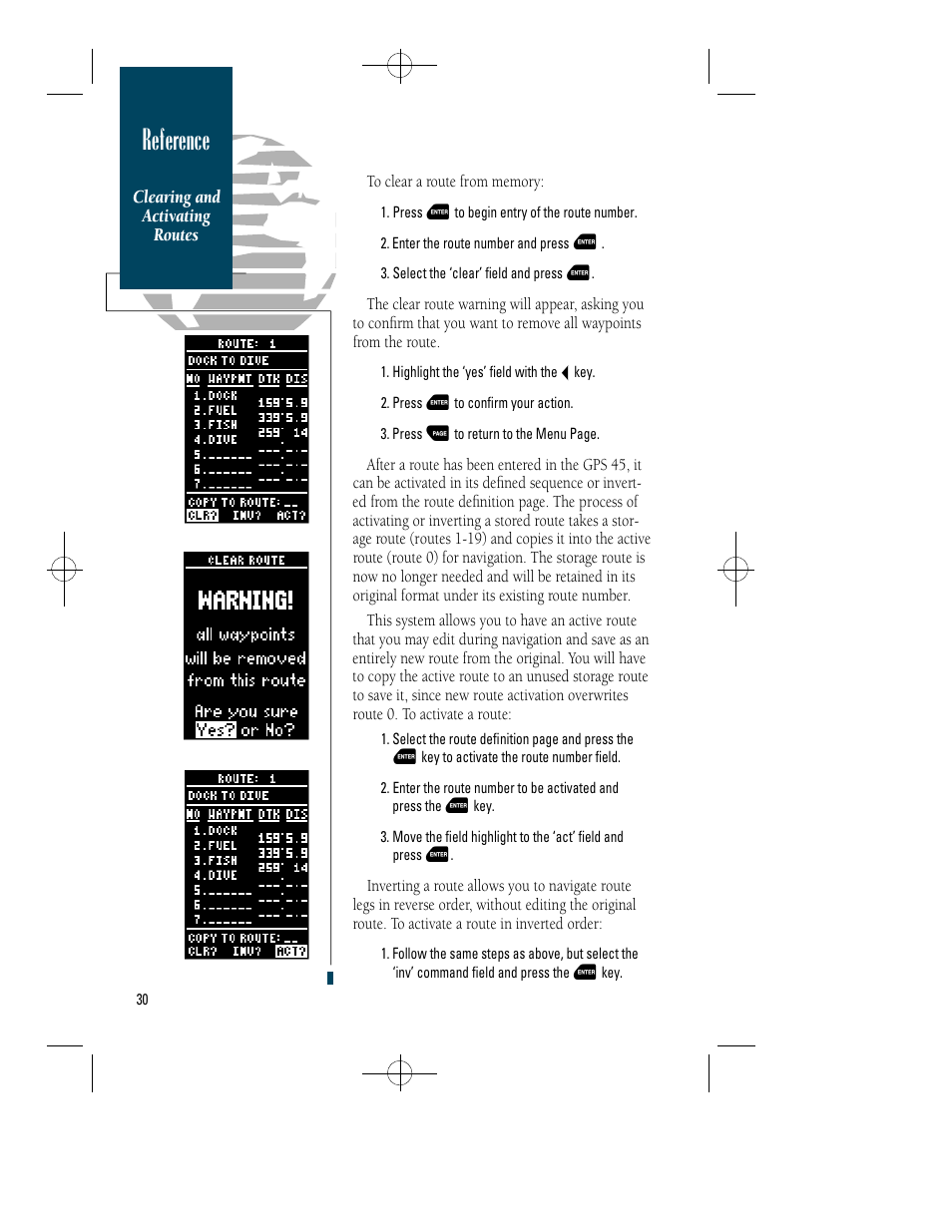 Reference | Garmin GPS 45 User Manual | Page 38 / 70