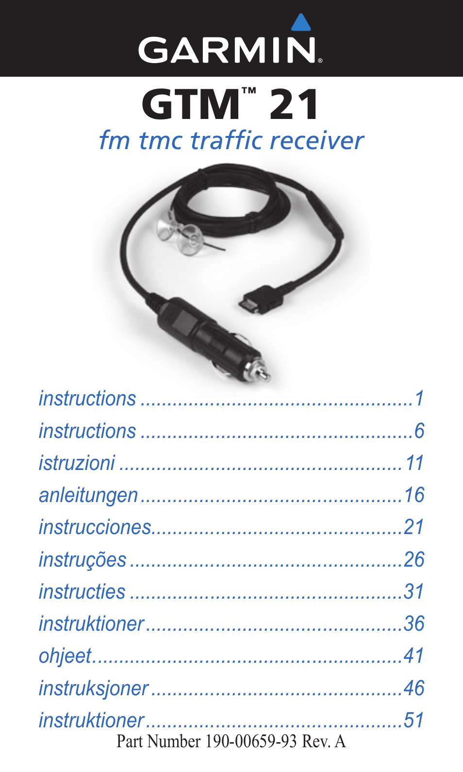Garmin GTM 20 User Manual | 60 pages