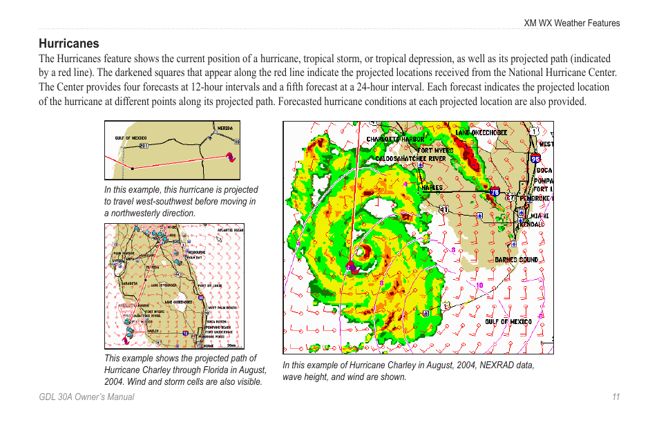 Hurricanes | Garmin GDL 30A User Manual | Page 13 / 34