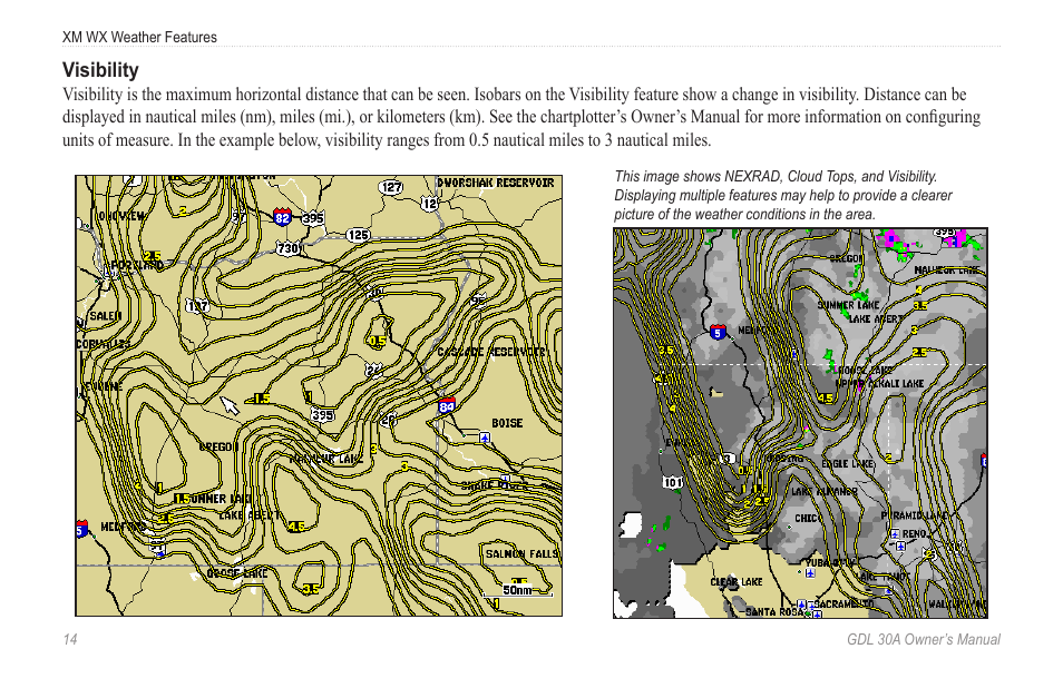 Visibility | Garmin GDL 30A User Manual | Page 16 / 34