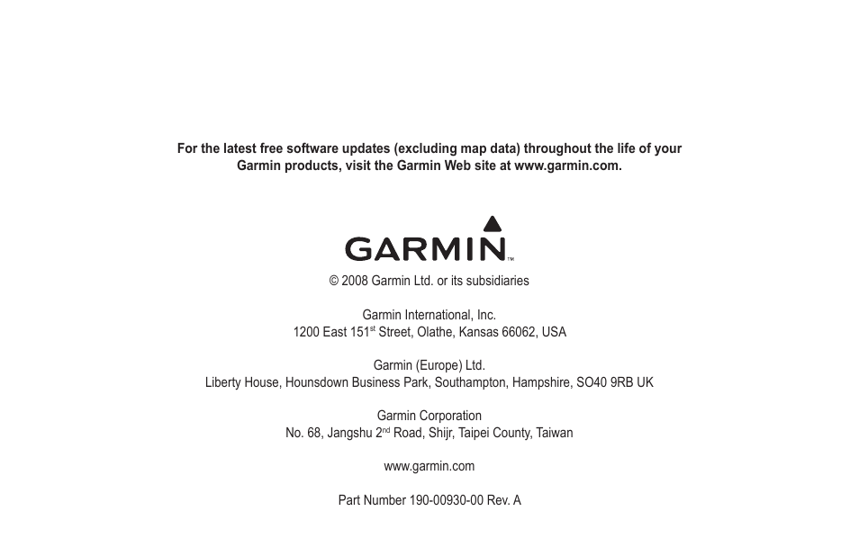 Garmin GDL 30A User Manual | Page 34 / 34