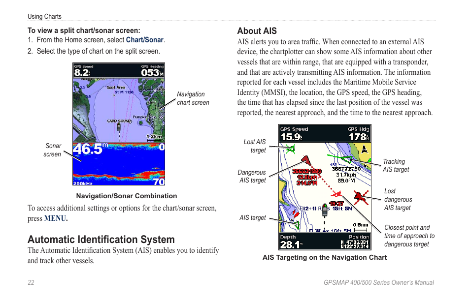 Automatic identification system, About ais | Garmin GPSMAP 545s User Manual | Page 28 / 88