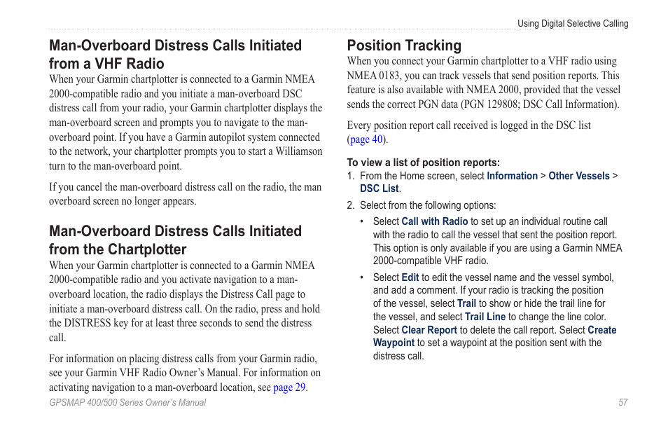 Position tracking | Garmin GPSMAP 545s User Manual | Page 63 / 88